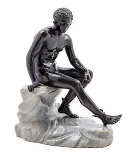 * A Continental Bronze Figure of Mercury Height 12 inches.
