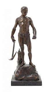 * A Continental Bronze Figure Height 13 1/2 inches.