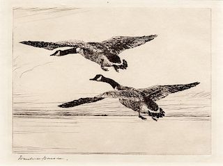 Frank W. Benson (1862-1951) Two Geese
