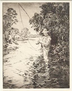 Frank W. Benson (1862-1951) Trout Stream