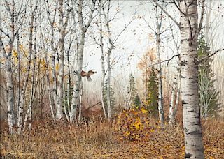David A. Hagerbaumer (1921-2014) Pine Country - Ruffed Grouse