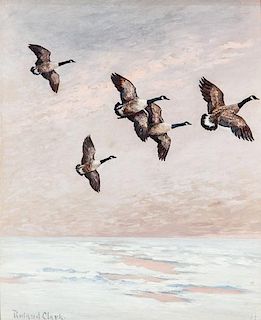 Roland H. Clark (1874-1957) Canada Geese