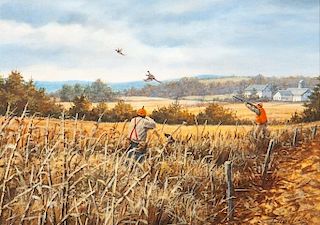 Paco Young (1958-2005) Pheasant Hunting
