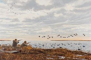 Peter Corbin (b. 1945) Canada Goose Shooting