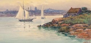 John A. Cook (1870-1936) Four Watercolors