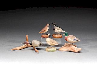 Five Miniature Bird Carvings