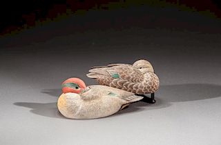 Decorative Green-Winged Teal Pair by Roger C. Mitchell (b. 1944)