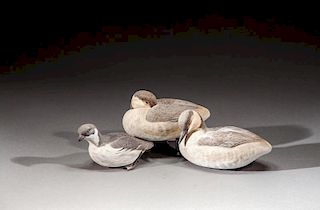 Two Grebes and a Dovekie by Roger C. Mitchell (b. 1944)