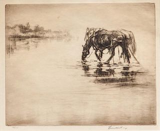 Levon West (1900-1968) Two Etchings