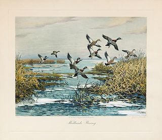 Roland H. Clark (1874-1957) Four Hand-Colored Engravings