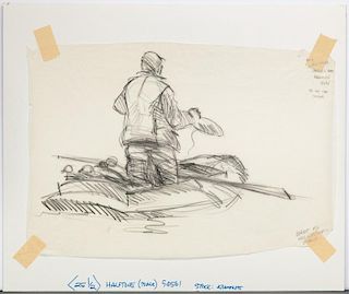 Chet Reneson (b. 1934) Duck Hunter Sketch