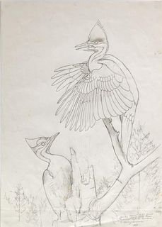 Owen J. Gromme (1896-1991) Two Pencil Drawings