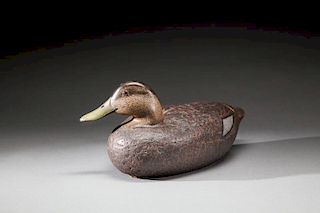 Turned-Head Black Duck by Louis C. Rathmell (1898-1974)