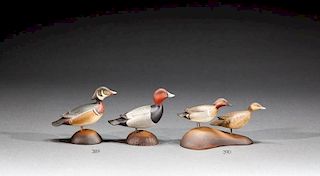 Miniature Wood Duck and Redhead by George Strunk (b. 1958)