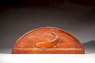 Relief-Carved Trout Plaque by William T. Herrick (1903-1996)