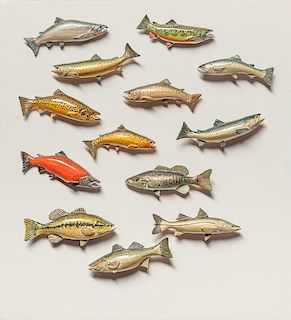 Thirteen Fish Pins by Robert Spring