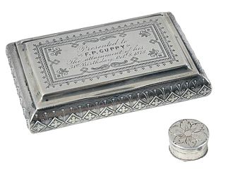 Whiting Sterling Box and Silver Patch Box