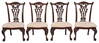 Set of Four Chippendale Style Mahogany Dining Chairs