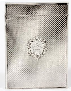 STERLING SILVER CALLING CARD CASE 1857