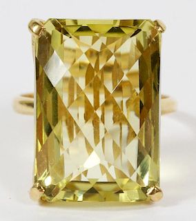 22CT NATURAL TOPAZ AND 18KT GOLD RING