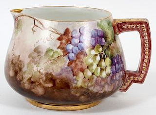 LIMOGES HAND PAINTED PITCHER BY LEWICH MILLER