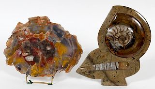 NATURAL MINERAL PETRIFIED ROCK-AGATE & FOSSIL STONE