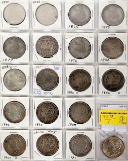U.S SEATED LIBERTY 1840-77 & DOLLAR MORGAN COINS