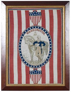 Framed Centennial 'George Washington' Handkerchief
