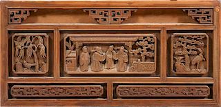 CHINESE CARVED WOOD PANEL