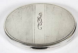 TIFFANY & CO. STERLING COMPACT EARLY 20TH C.