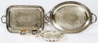 SILVER PLATE COLLECTION FIVE PIECES