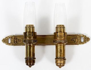 BRASS & GLASS RAILROAD LAMPS