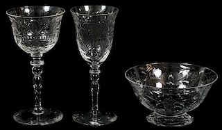 CRYSTAL WINE GLASSES, SHERRY GLASSES & FINGER BOWLS