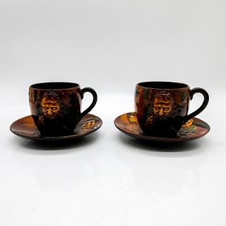 Set of 2 Royal Doulton Kingsware Coffee Cups and Saucers
