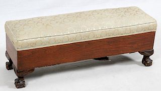 CARVED WOOD FOOT BENCH