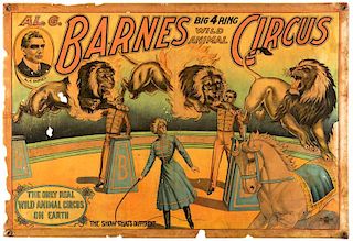 Al. G. Barnes. Big Four Ring Wild Animal Circus.
