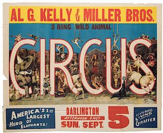 Al. G. Kelly and Miller Brothers Three Ring Wild Animal Circus.