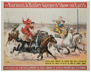 Barnum and Bailey Greatest Show on Earth. Charioteers Race.
