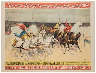 Barnum and Bailey's Greatest Show on Earth. Charioteers Race.