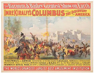 Barnum and Bailey Greatest Show on Earth. Imre Kiralfy's Columbus and the Discovery of America.