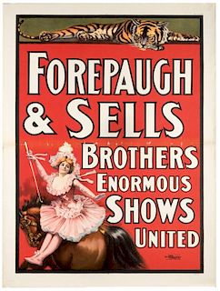 Forepaugh & Sells Brothers Enormous Shows United.