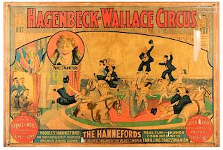 Hagenbeck Ð Wallace Circus. The Hannefords Thrilling Equestrianism.