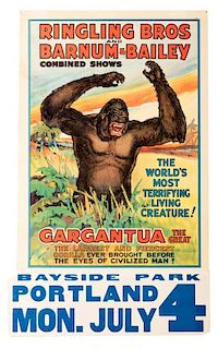 Ringling Brothers and Barnum & Bailey. Gargantua. The World's Most Terrifying Living Creature.