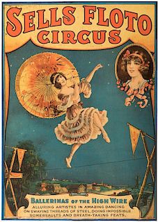 Sells Floto Circus. Ballerinas of the High Wire
