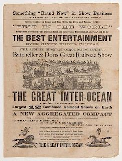 The Great Inter-Ocean Batcheller & Doris' Railroad Show Courier.