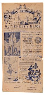 Group of Three Mexican Circus Broadsides.