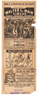 Walter L. Main Circus: Museum, Menagerie, and Hippodrome.