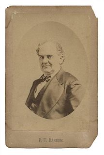Cabinet Card Photograph of P. T. Barnum.