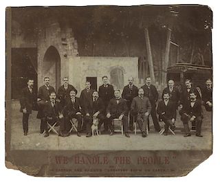 Large Group Cabinet Photo of Barnum and Bailey.