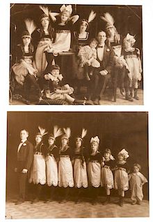 Group of Ten Photographs of Circus Troupes.